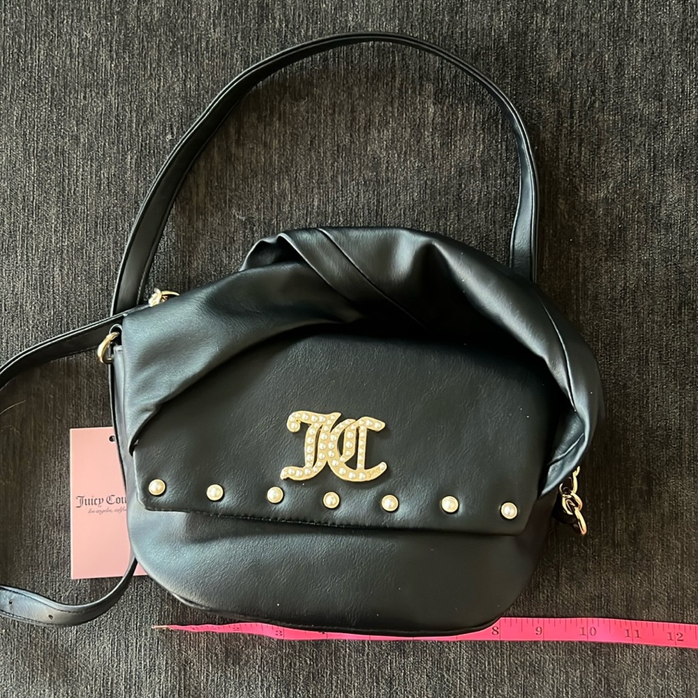 Juicy Couture Liquorice Soft Bow Crossbody Black NWT